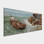 Canvas print Odysseus and Polyphemus, Arnold Böcklin, panoramic