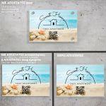 Plexiglass Sign, backround, logo, qr