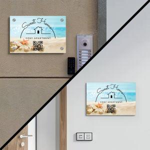 Plexiglass Sign, backround, logo, qr