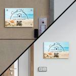 Plexiglass Sign, backround, logo, qr