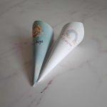 Paper candy cones personalized