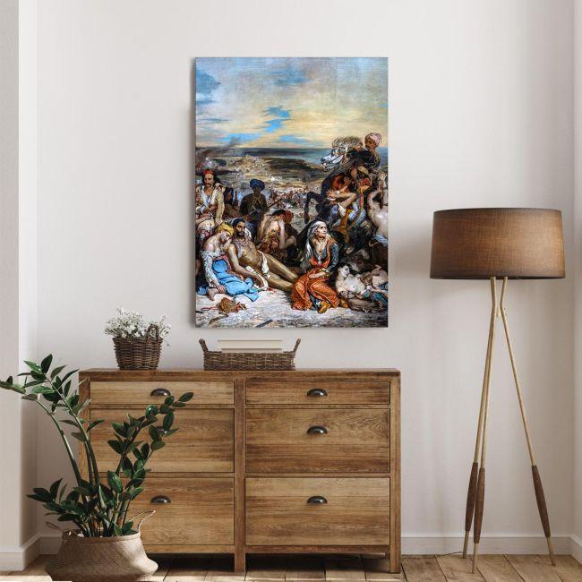Canvas print The Massacre at Chios, Delacroix Eugene