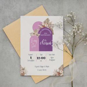 Party invitation Baby girl boho 2