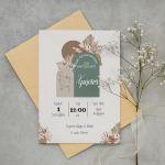 Party invitation Baby boy boho