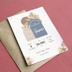 Party invitation Baby boy boho 2