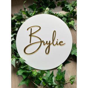 Entrance Sign white plexiglass,laser cut text or logo