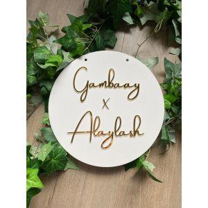 Πινακίδα plexiglass με 3d plexiglass κείμενο κοπή laser 2