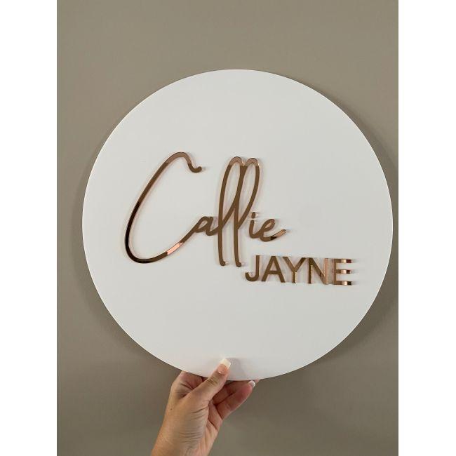 Entrance Sign white plexiglass,laser cut text or logo