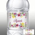 Sticker label Summer colorful flowers