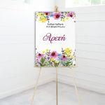 Canvas print welcome to my baptism, ballerina pink dress