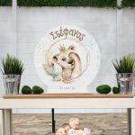 Wooden printed sign, Shy lion