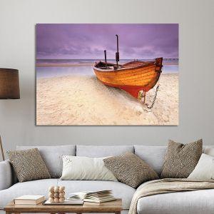 Πίνακας σε καμβά Boat on sand