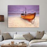 Πίνακας σε καμβά Boat on sand