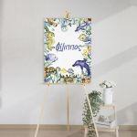 Canvas print baptism, Sea bottom watercolor