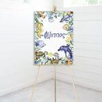 Canvas print baptism, Sea bottom watercolor