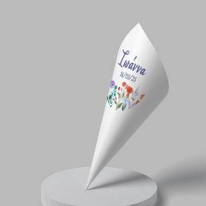 Paper candy cones Spring flowers