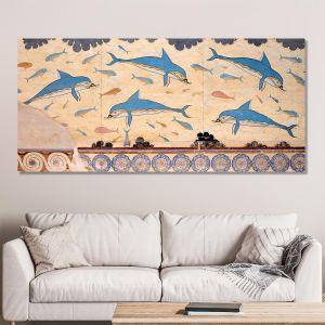 Canvas print Knossos Dolphins panoramic Framed canvas View 1 2