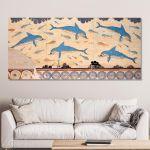 Canvas print Knossos Dolphins panoramic
