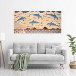Canvas print Knossos Dolphins panoramic