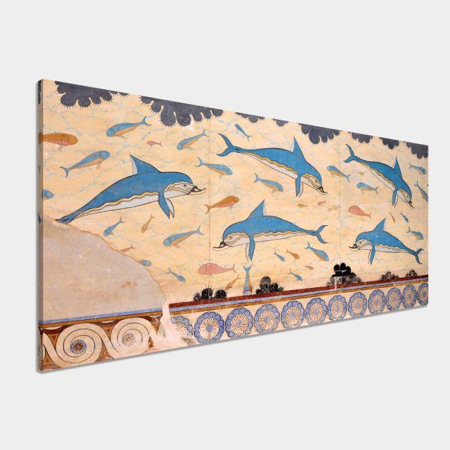 Canvas print Knossos Dolphins panoramic