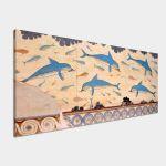 Canvas print Knossos Dolphins panoramic