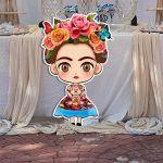 Wooden figure printed Frida Kahlo