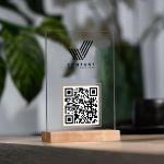 Plexiglass διάφανο, QR κωδικός μαύρος