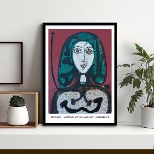 Αφίσα Έκθεσης Picasso, Woman with hairnet, Louisiana, αφίσα, κάδρο