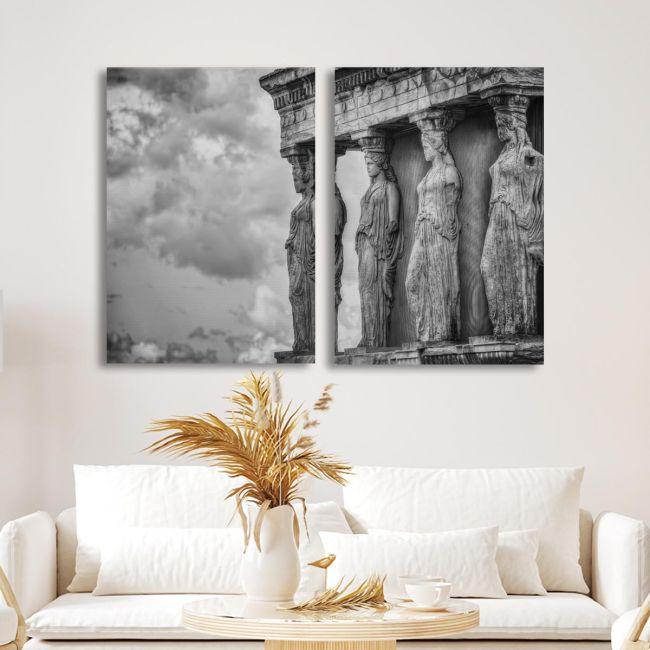 Πίνακας σε καμβά Καρυάτιδες, Caryatides, δίπτυχος