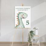 Canvas print birthday. dinosaur