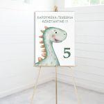 Canvas print birthday. dinosaur