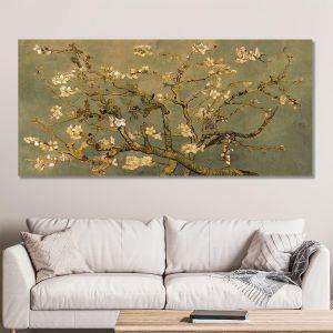 Canvas print Blossoming almond tree (brown) detail Vincent van Gogh Framed canvas View 1 2