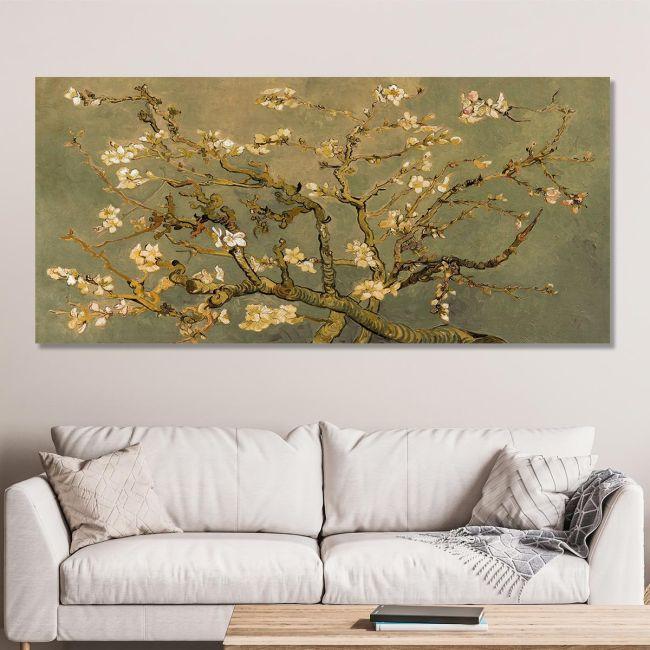 Πίνακας ζωγραφικής Blossoming almond tree (brown) detail, Vincent van Gogh