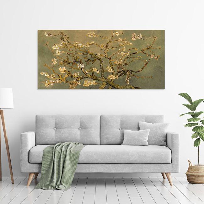 Canvas print Blossoming almond tree (brown) detail, Vincent van Gogh