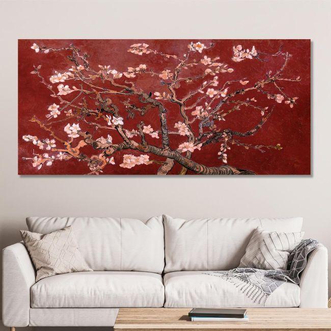 Πίνακας ζωγραφικής Blossoming almond tree (red) detail, Vincent van Gogh