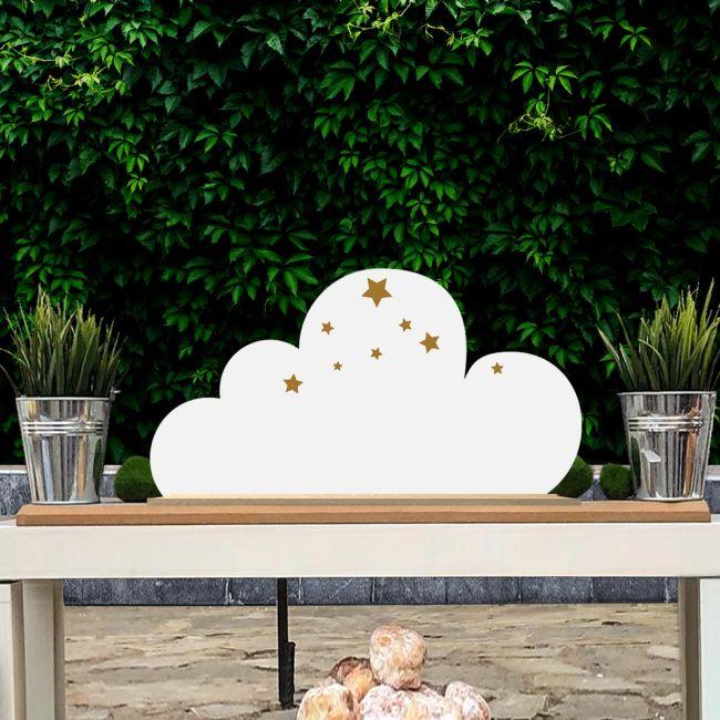 Wooden cloud with stars