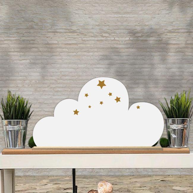 Wooden cloud with stars