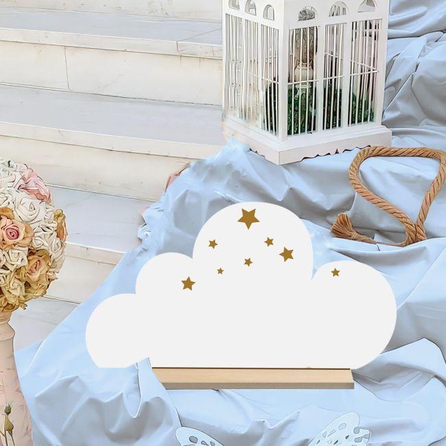 Wooden cloud with stars
