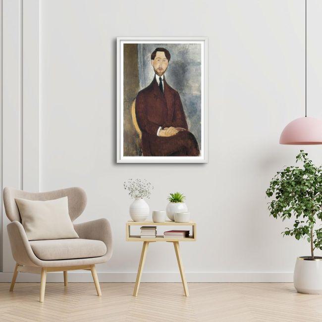 Canvas print Portrait of Leopoldo Zborowsk, Modigliani Amedeo