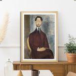 Canvas print Portrait of Leopoldo Zborowsk, Modigliani Amedeo