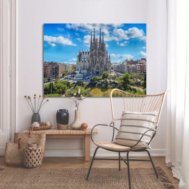 Πίνακας σε καμβά Βαρκελώνη, Sagrada Familia, Barcelona
