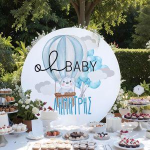 Wooden sign Elephant Koala watercolor with balloons 2