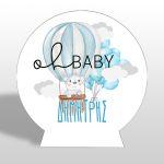 Wooden sign Elephant Koala watercolor with balloons