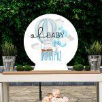 Wooden sign Elephant Koala watercolor with balloons