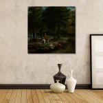 Canvas print Greek riders, resting, Eugene Delacroix