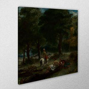 Canvas print Greek riders, resting, Eugene Delacroix 2