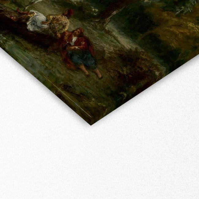 Canvas print Greek riders, resting, Eugene Delacroix