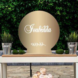 Wooden printed sign, Golden circle flowers personalized