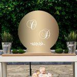 Wooden printed sign, Golden circle flowers personalized