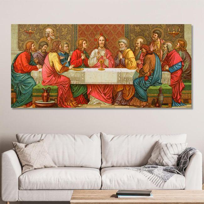 Canvas print Last supper panoramic